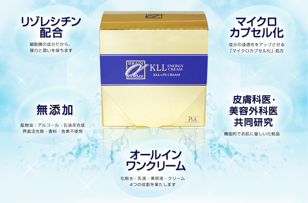リゾレシチン配合、無添加、マイクロカプセル化、 皮膚科医・美容外科医共同研究、オールインワンクリーム