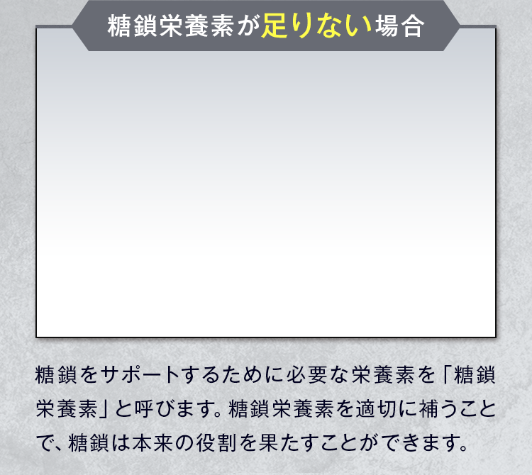 糖鎖栄養素が足りない場合